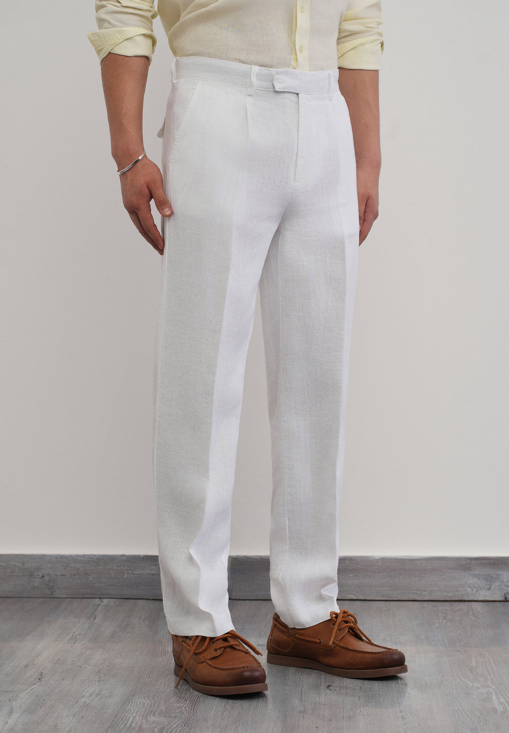 100% Pure Linen White Pant