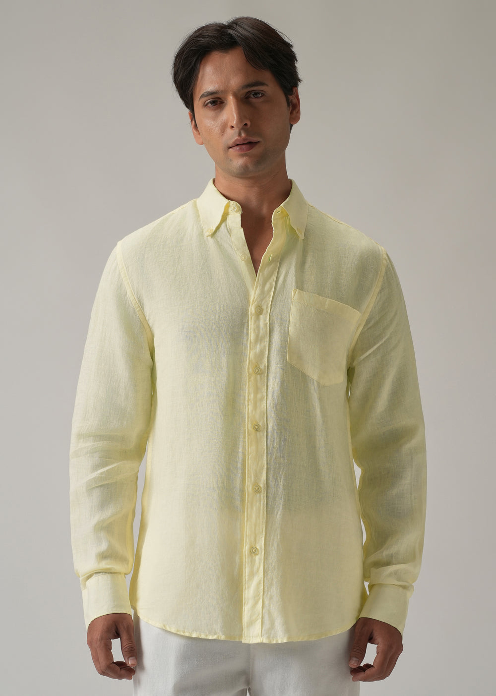Marta linen shirt yellow main image 0