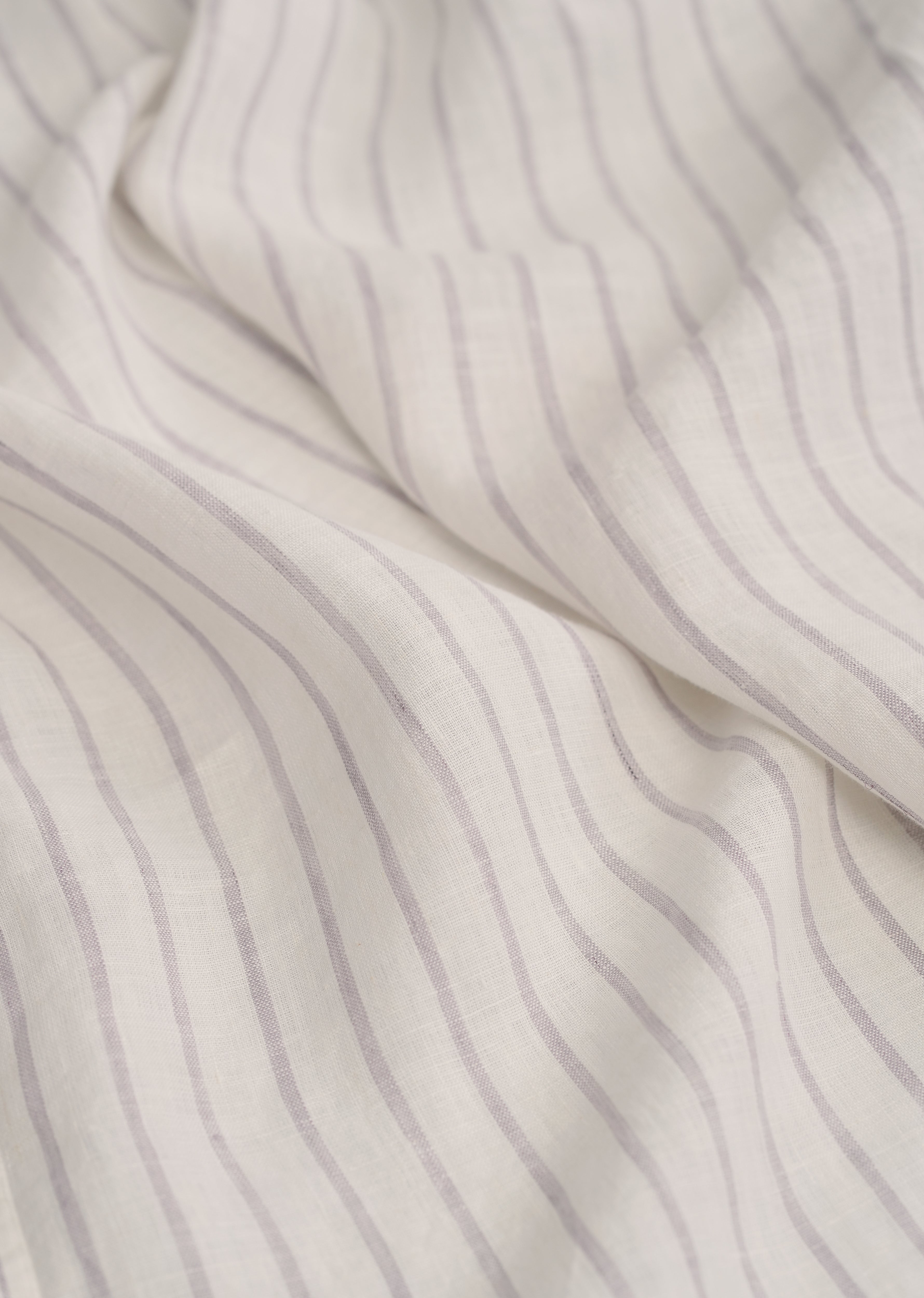 100% Linen Lavender Stripe Shirt