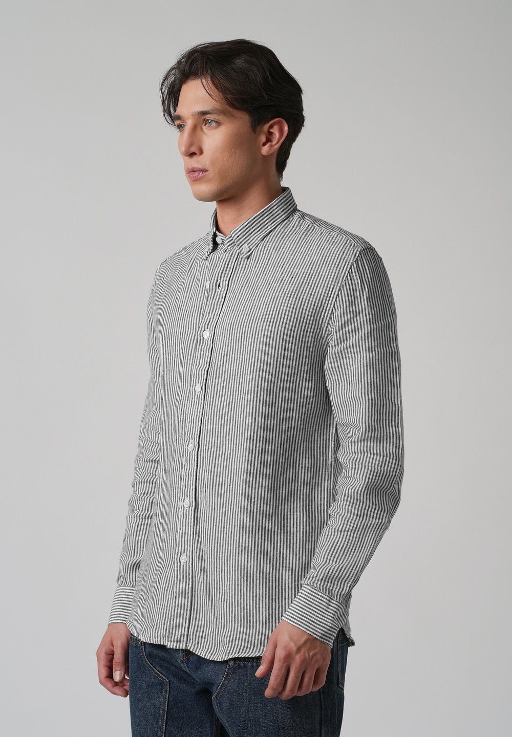 100% Pure Irish Pin Stripe Linen Shirt