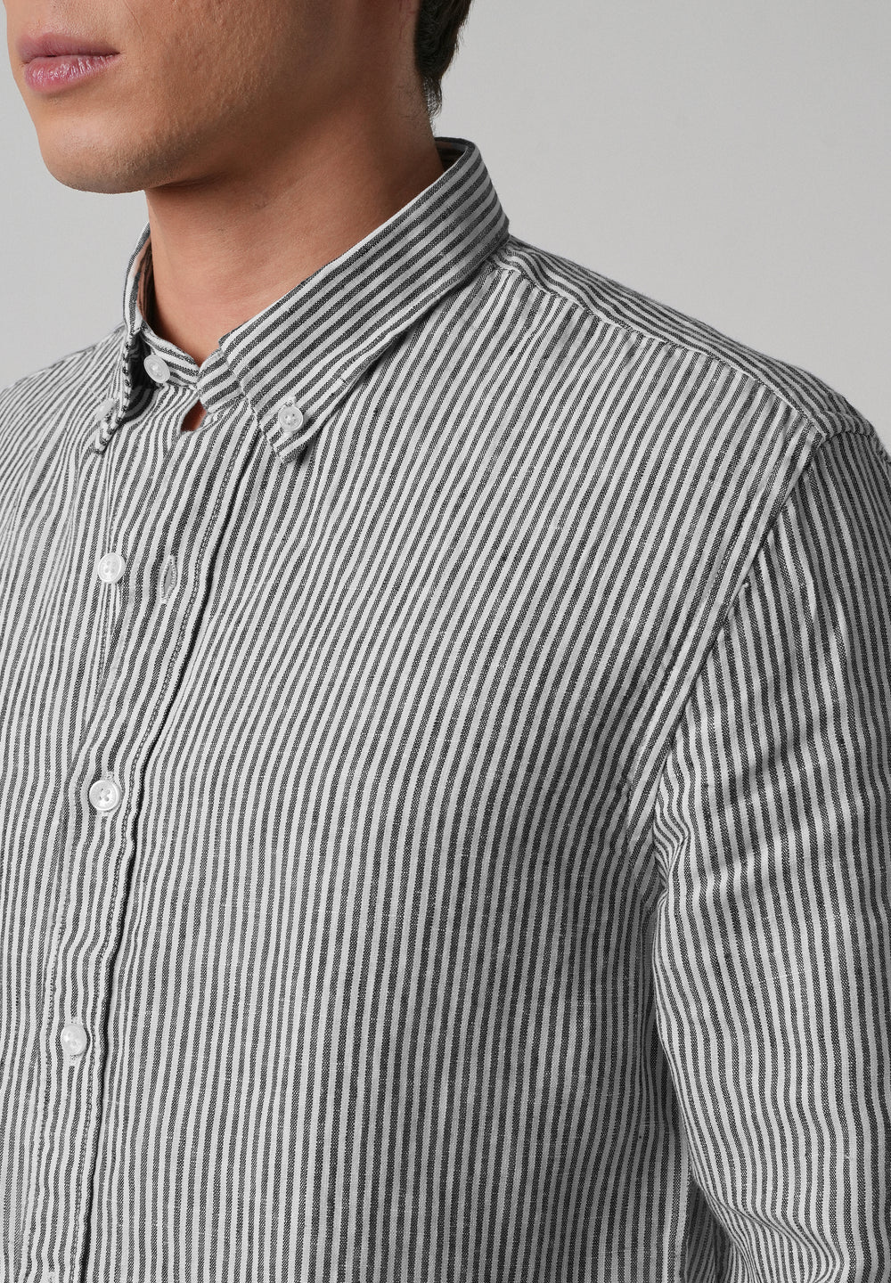100% Pure Irish Pin Stripe Linen Shirt