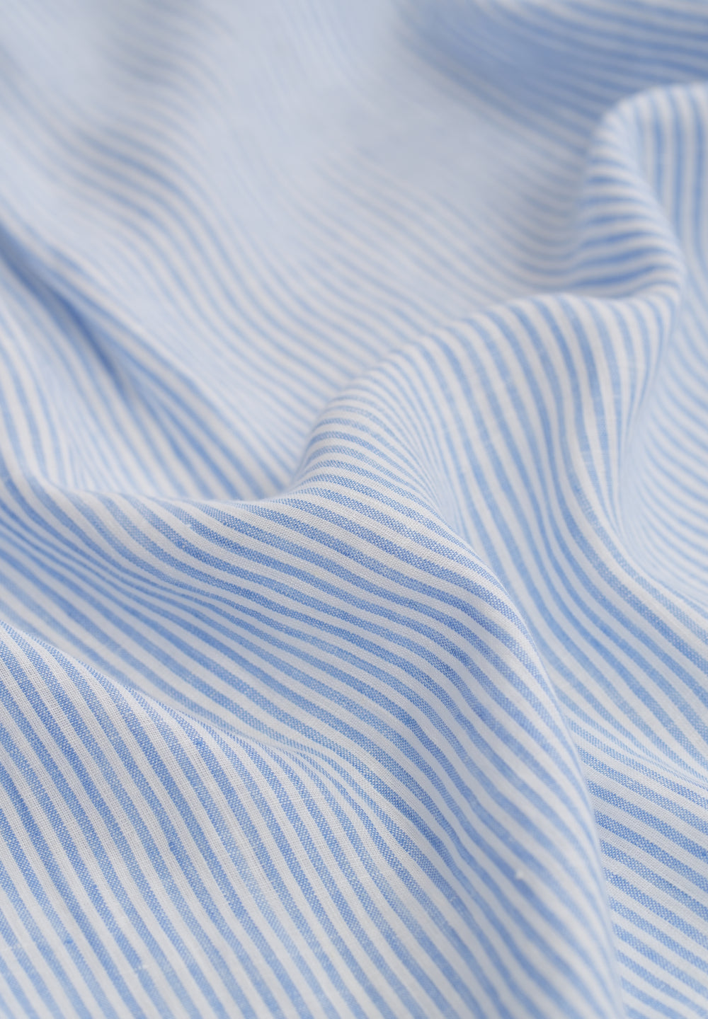 Blue 100% Pure Linen Stripe Shirt