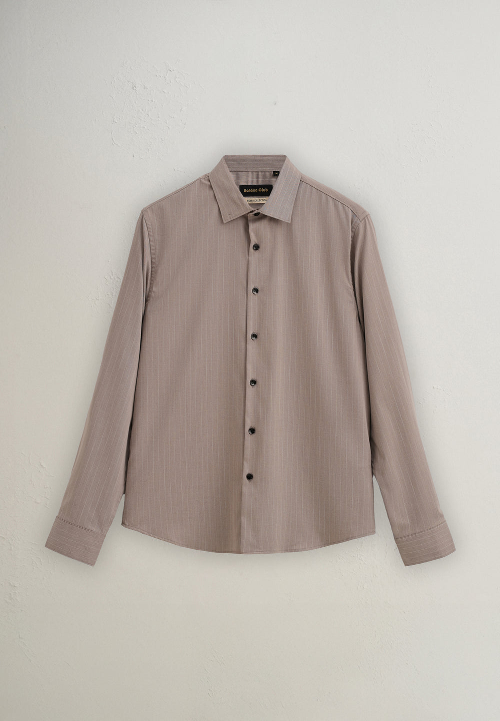 Light Taupe Pin Striped Wrinkle Free Shirt