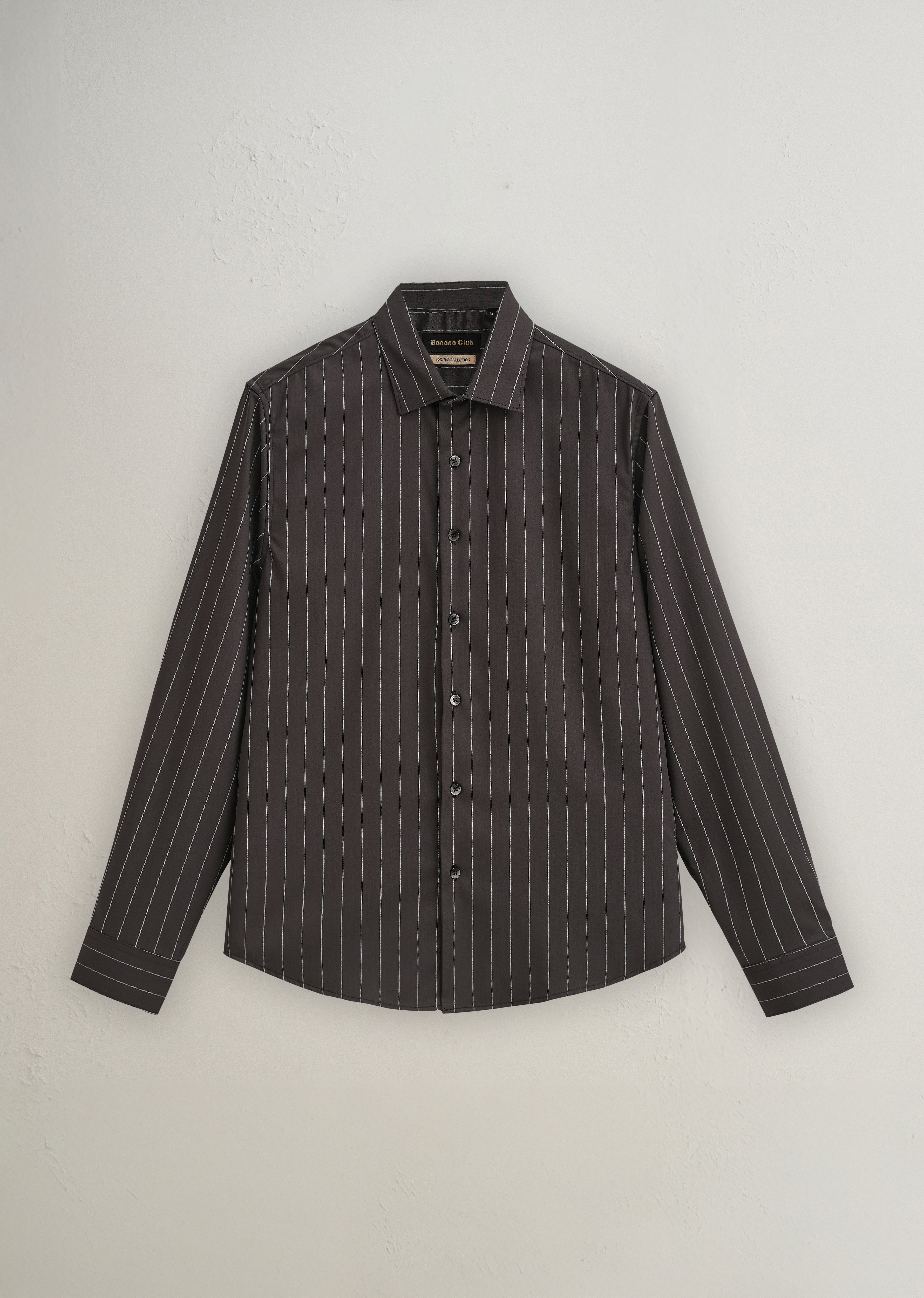 Grey Vertical Stripe Shirt