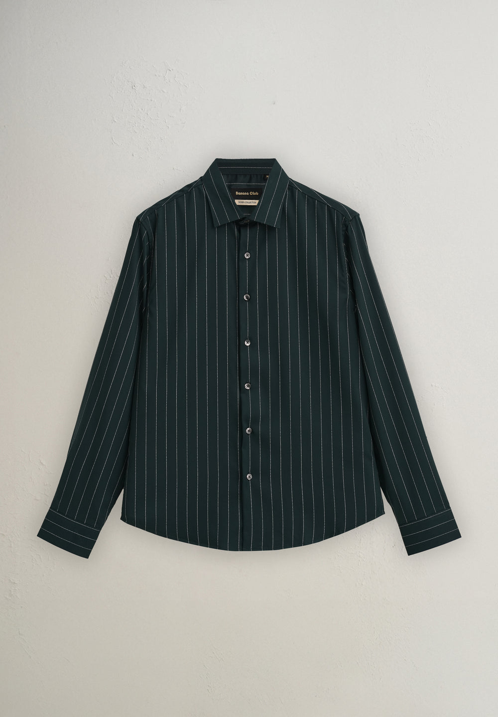 Dark Green Vertical Stripe Shirt