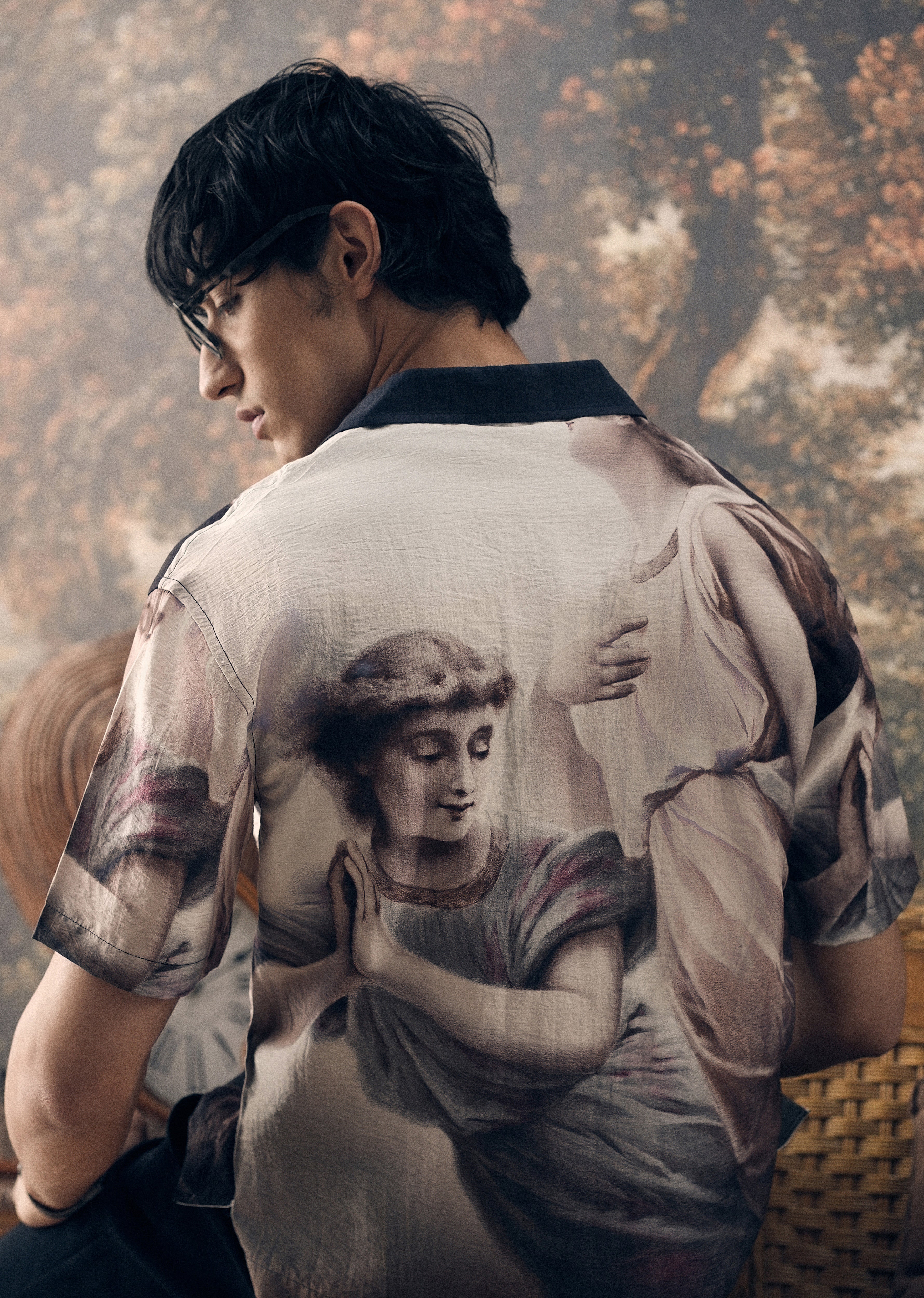 Classic Portrait Placement Print Shirt