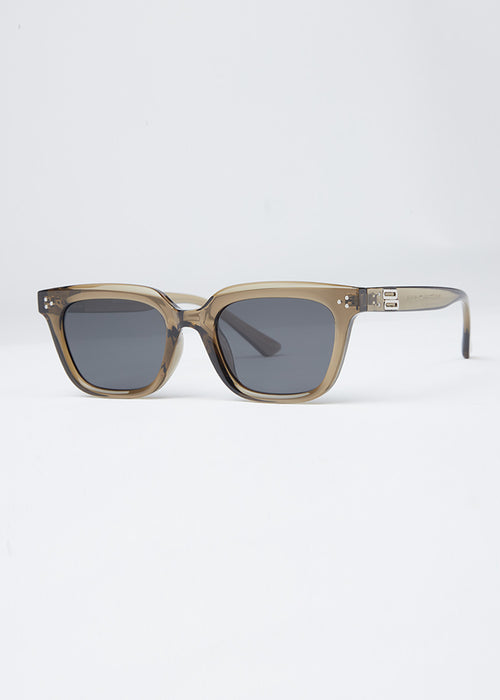 Tan Brown Unisex Oval Sunglasses