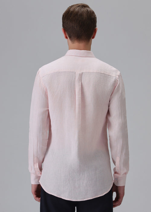 100% Pure Irish Pastel Pink Linen Shirt