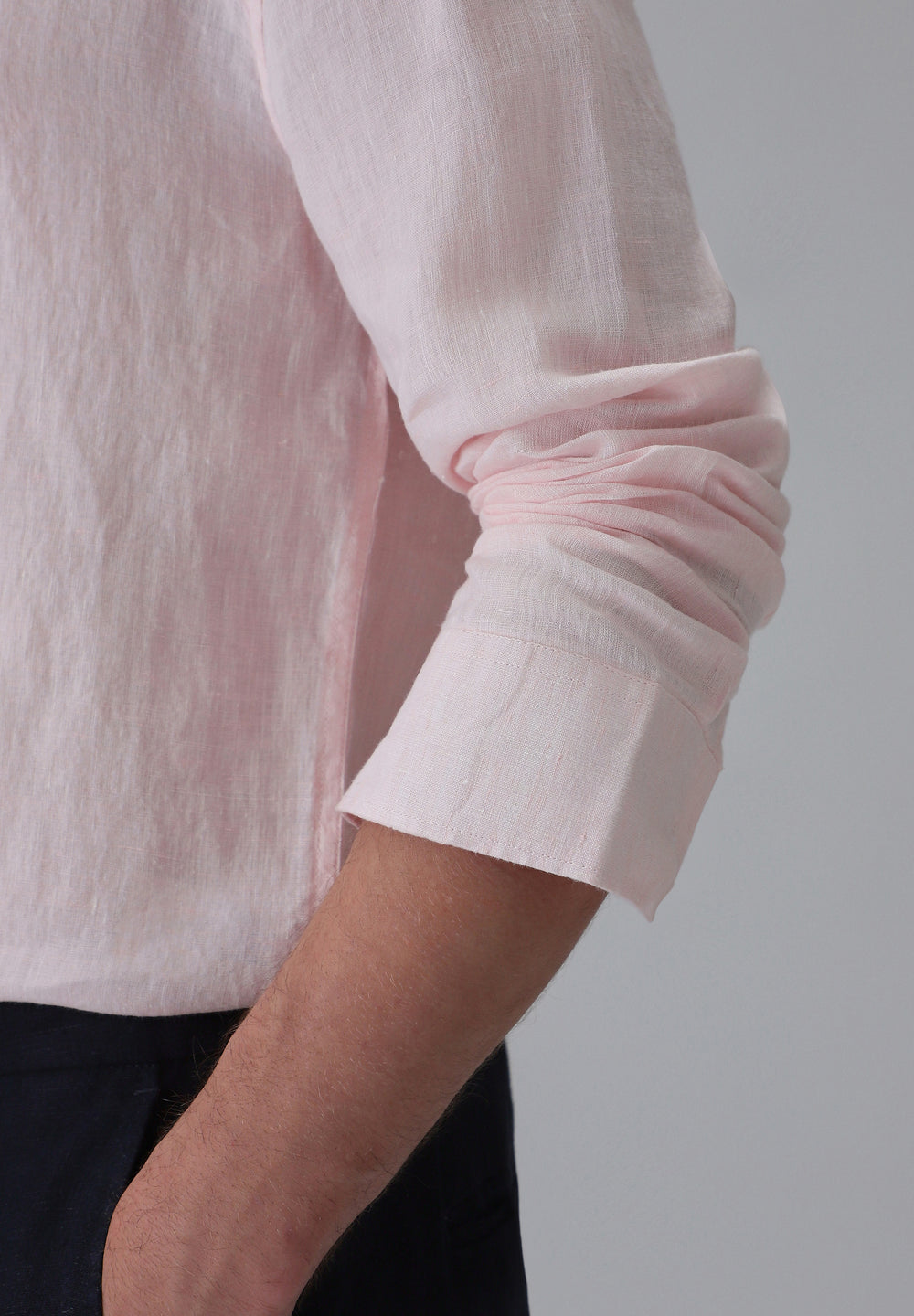 100% Pure Irish Pastel Pink Linen Shirt