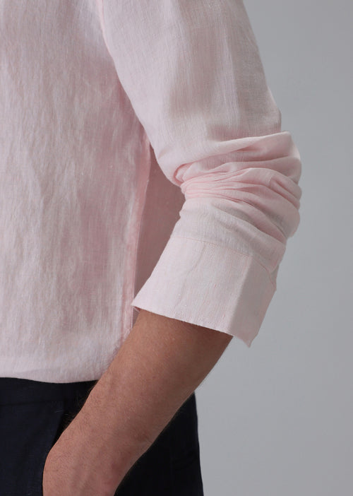 Pastel Pink Pure Irish Linen Shirt