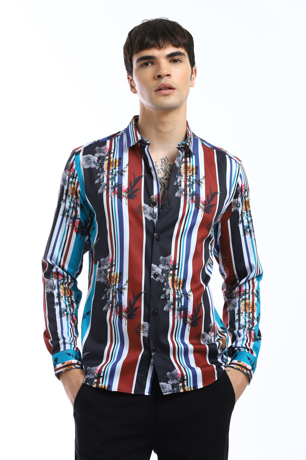 Buy Floral Striped Printed Shirt 