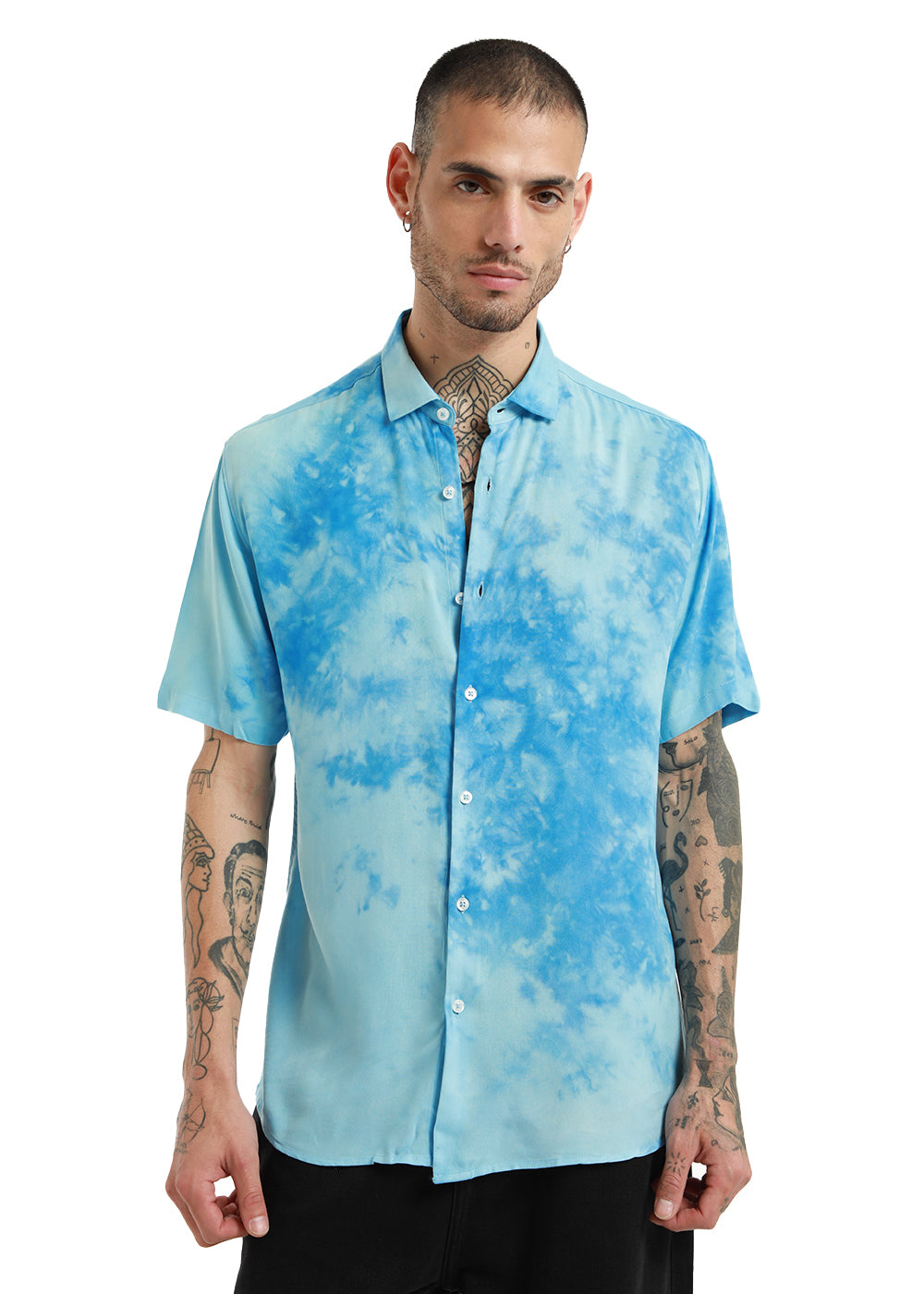 Ocean Tie Dye Half Sleeve Shirt
