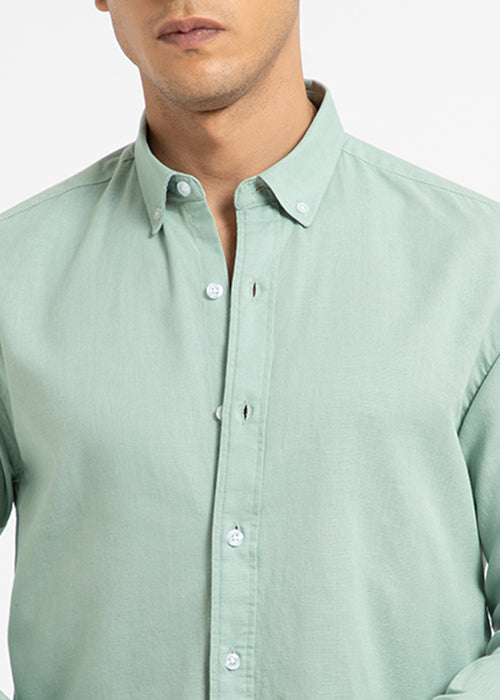 Mint Leaf Cotton Linen Shirt