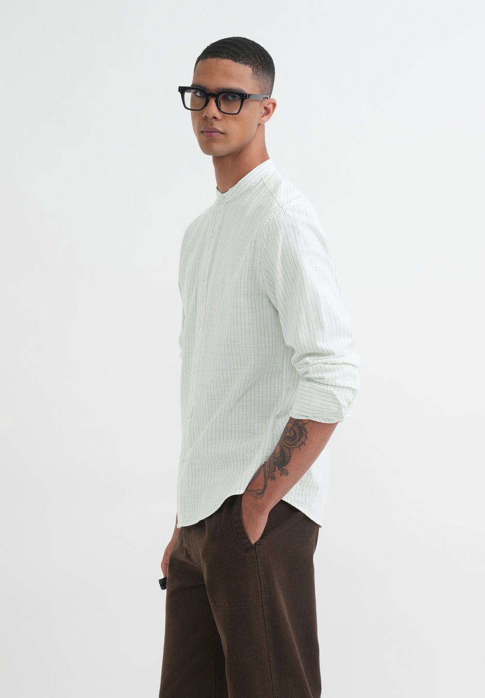 Off-White Cotton Stripe Shirt