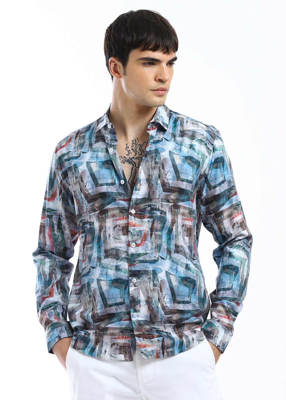 Geo Abstract Print Shirt