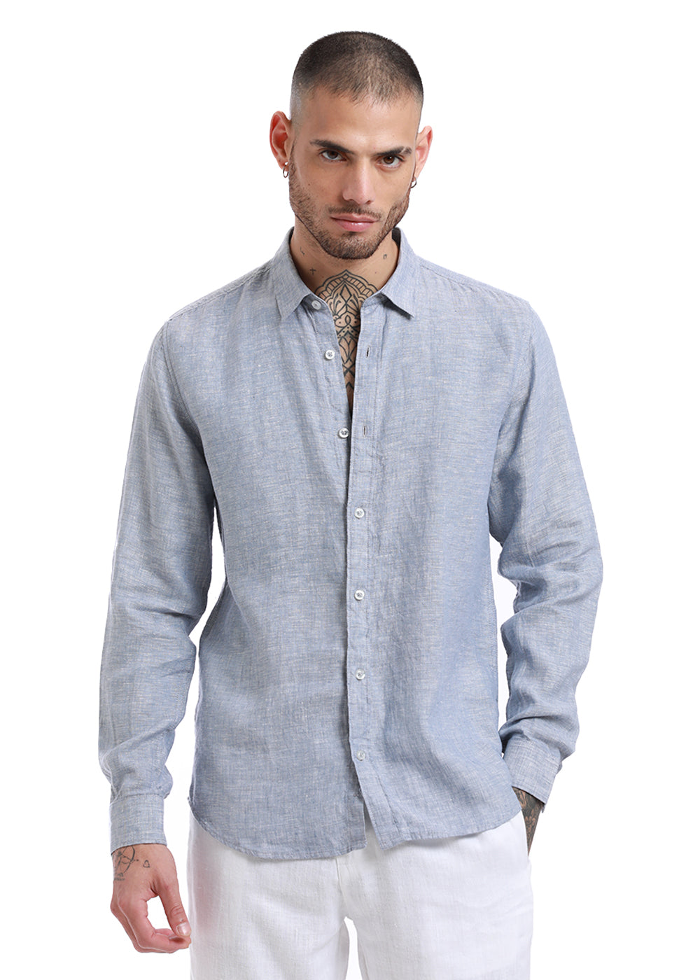 Slate Grey - Pure Linen Shirt
