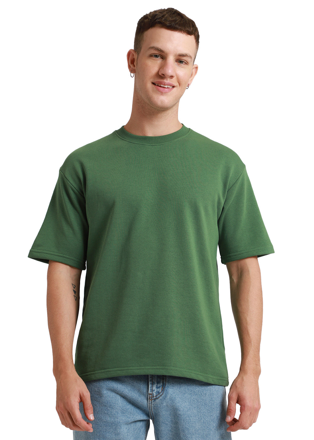 Hunter Green Oversized Basic T-shirt