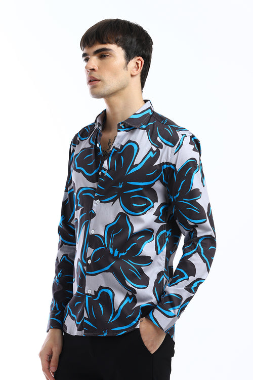 Tropical Floral Printed Shirt