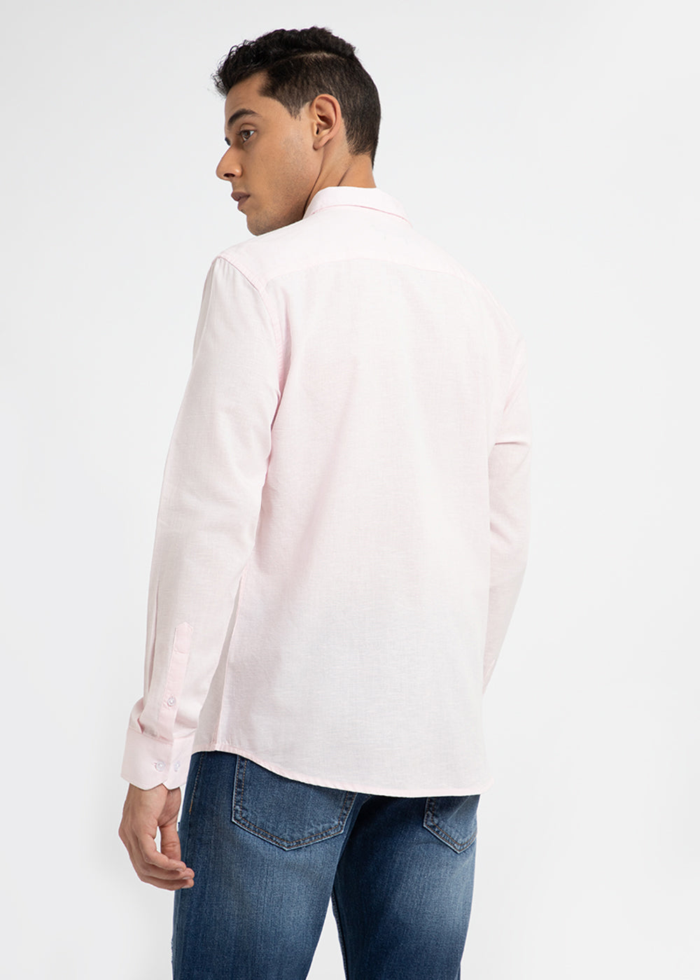 Light Pink Cotton Linen Shirt