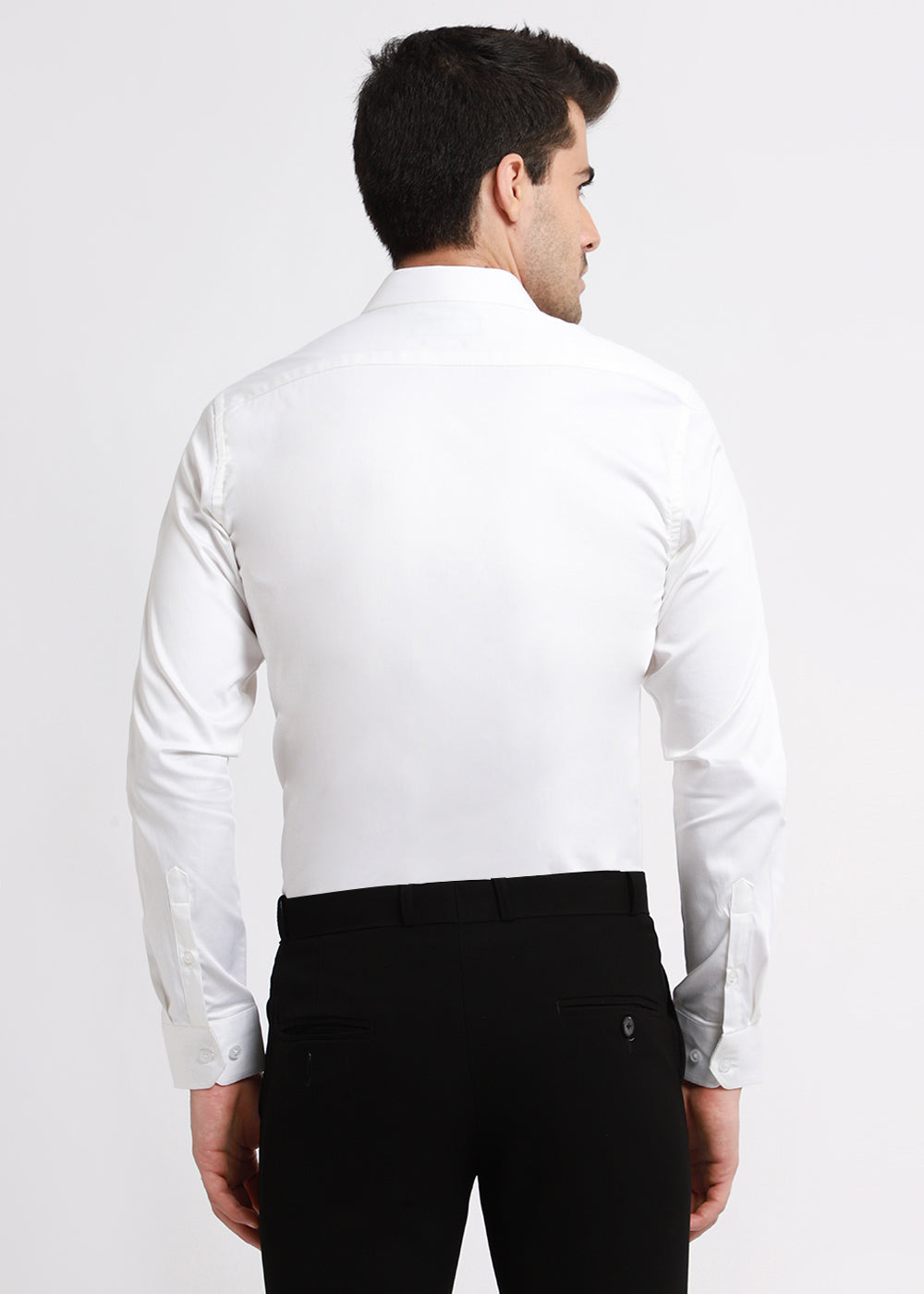Greek White Satin Shirt