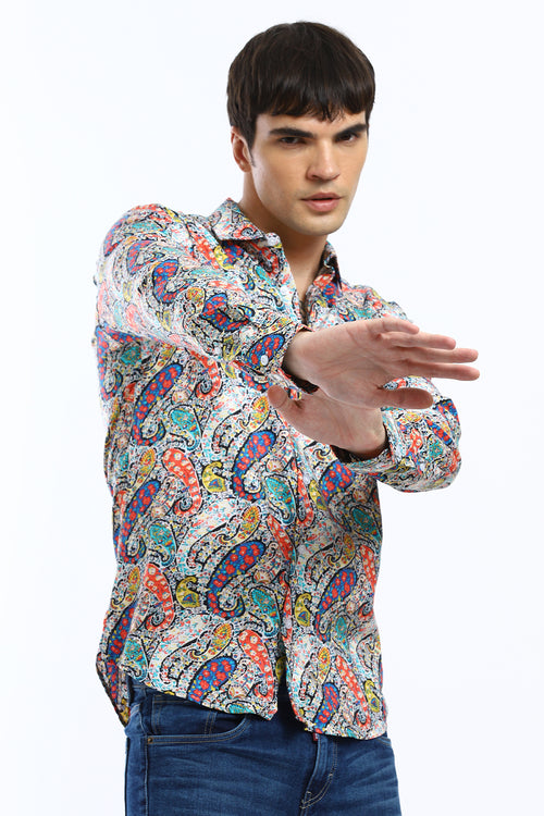 Multi Colour Paisley Printed Shirt