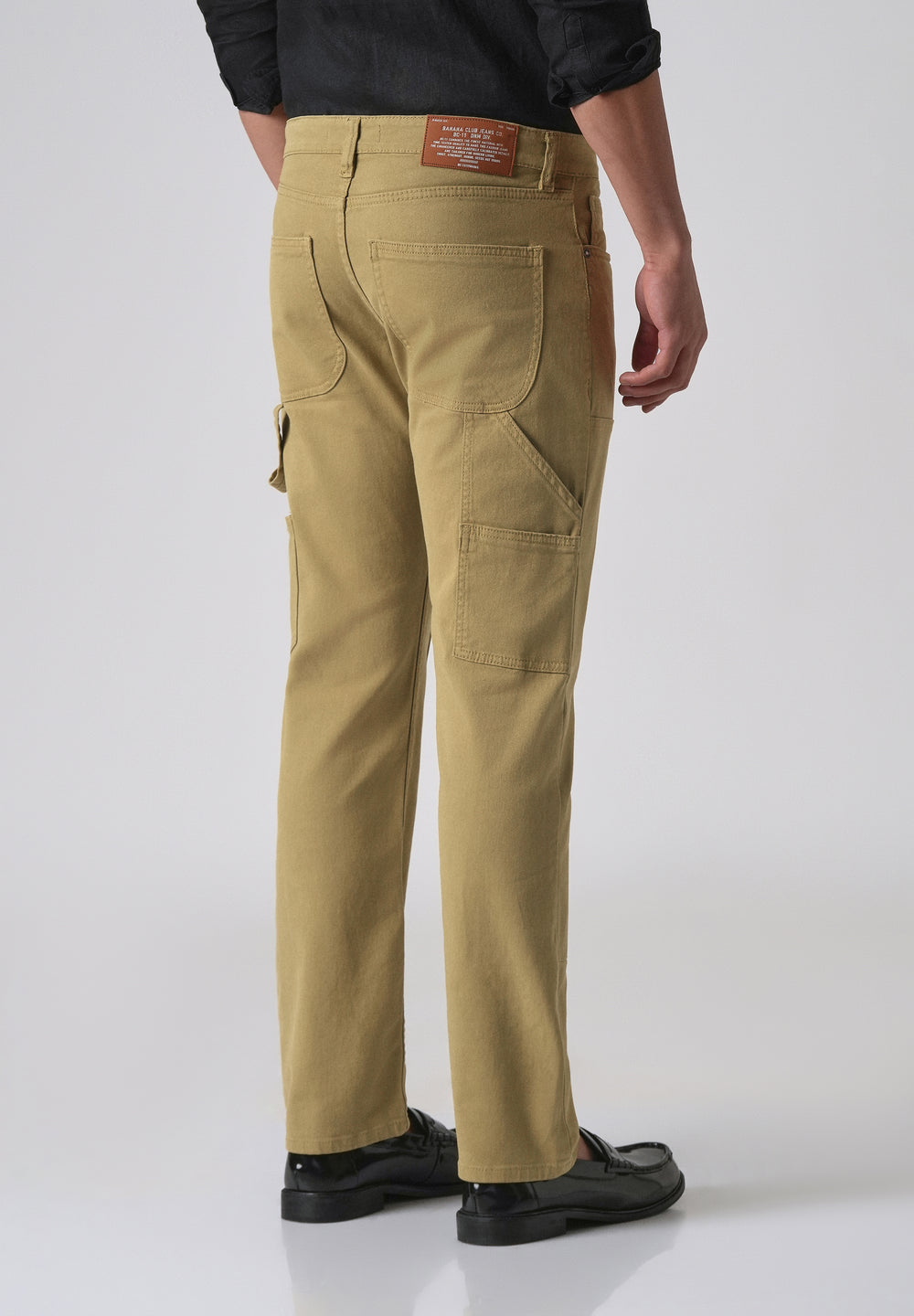 Khaki cargo denim