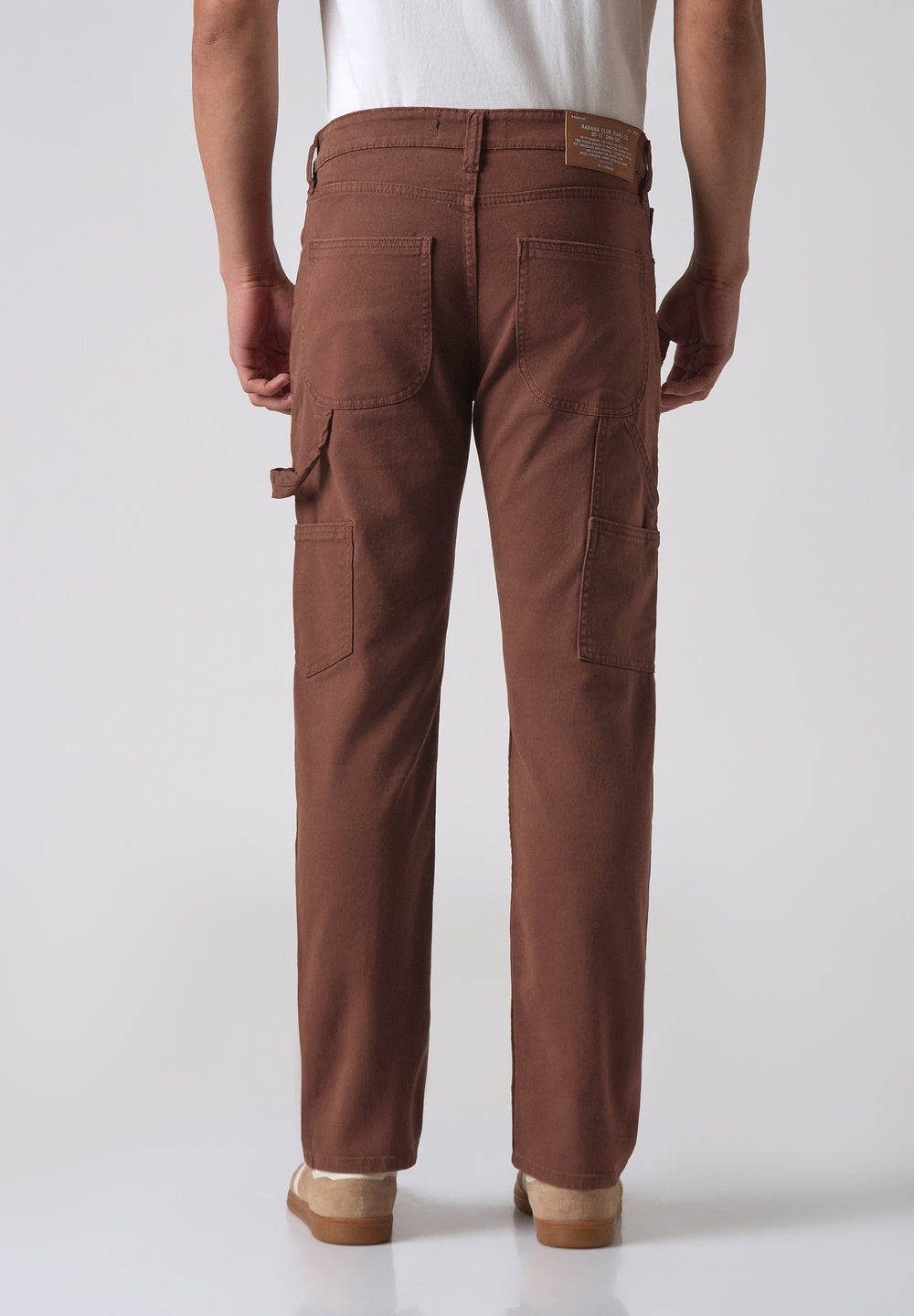 Brick brown cargo denim