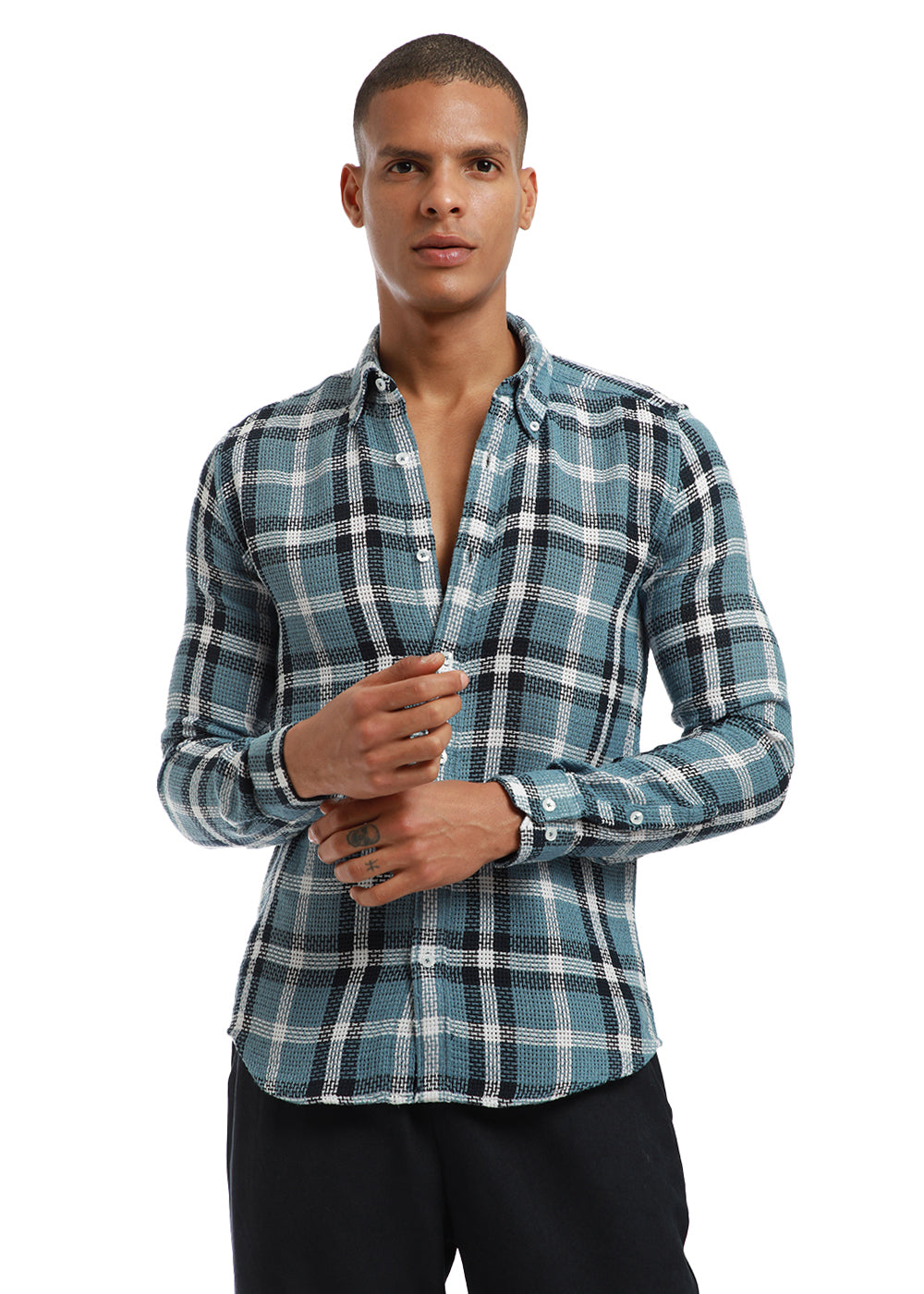 Dulet Blue Check shirt