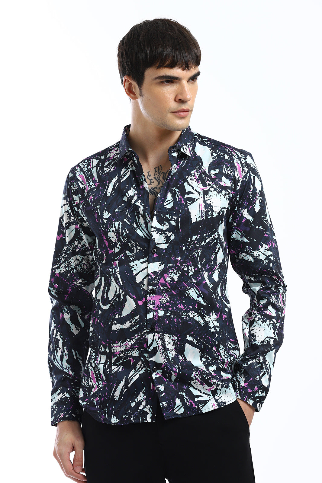 Contempory Marble Printed Shirt