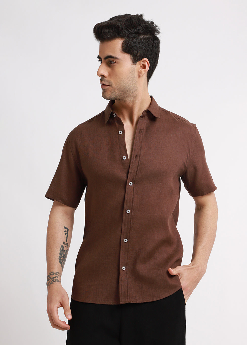 Batiste Brown Linen shirt