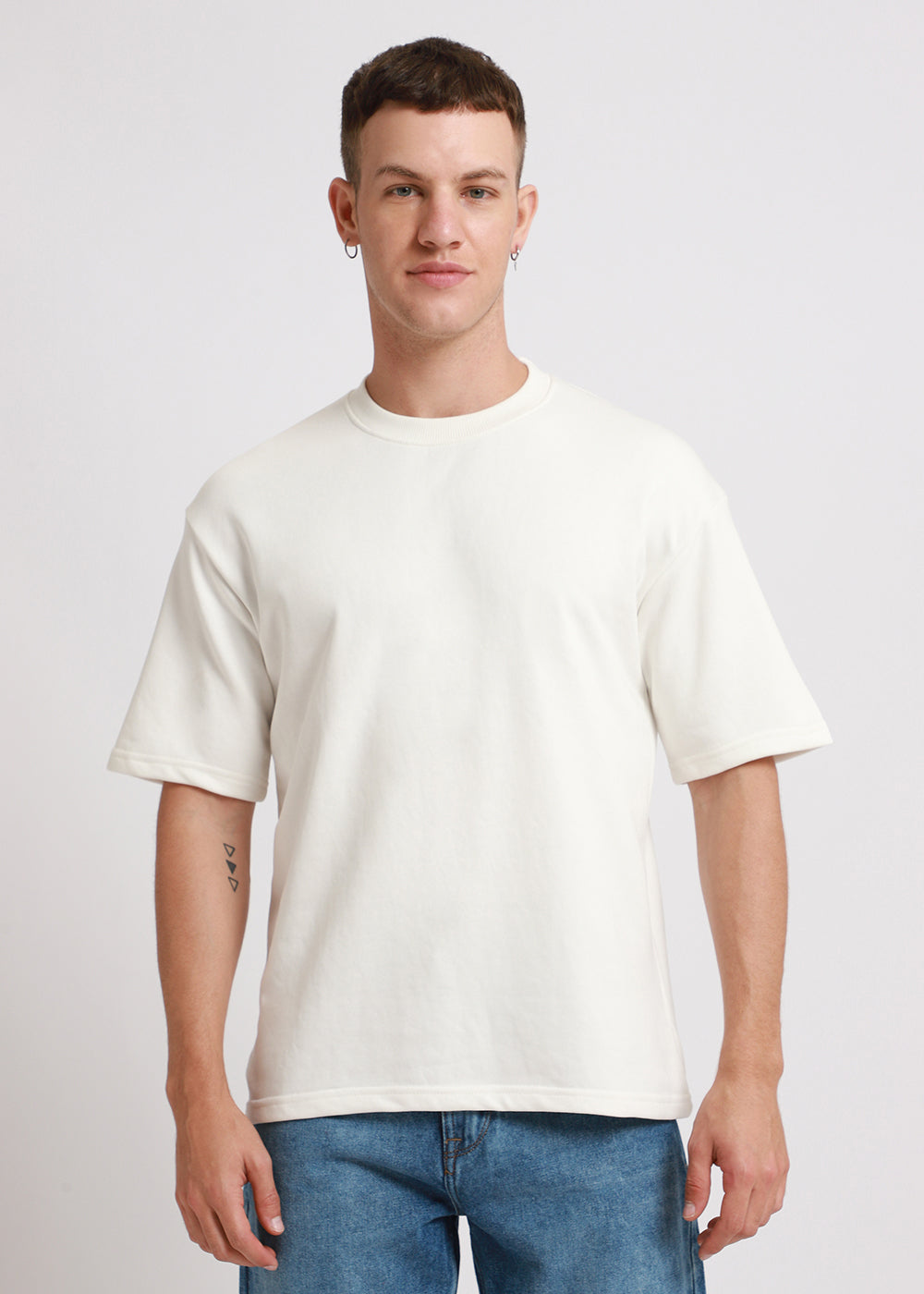 Merino White Oversized Basic T-shirt