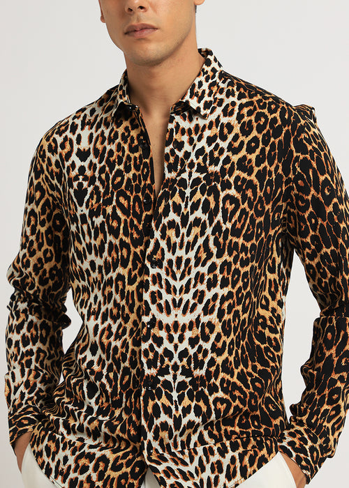 Leopard Print Full sleeve shirt