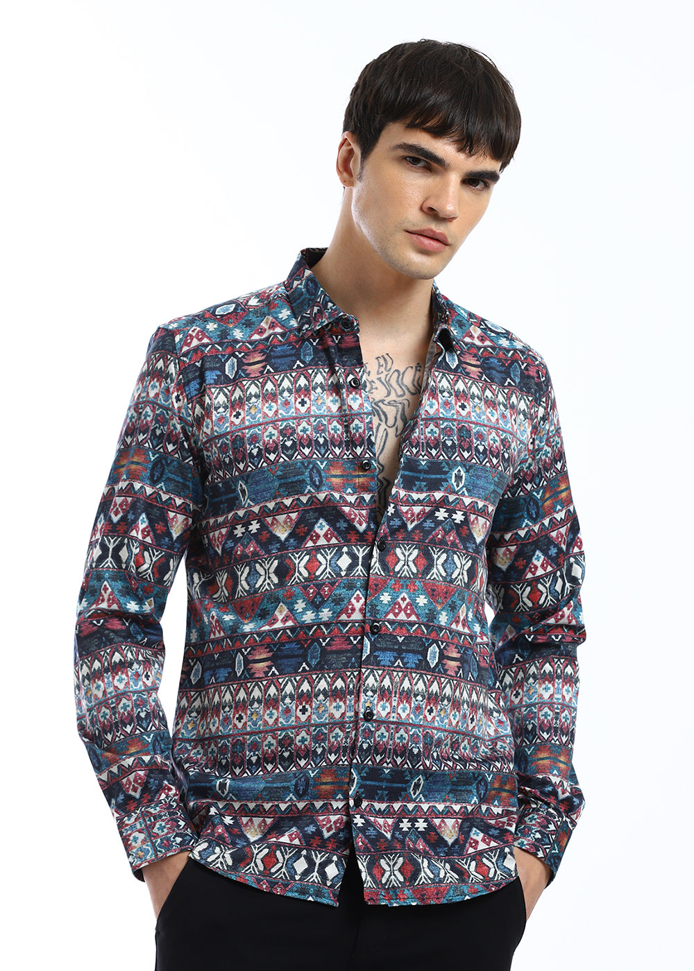 Multi Printed Full-Sleeves Shirt