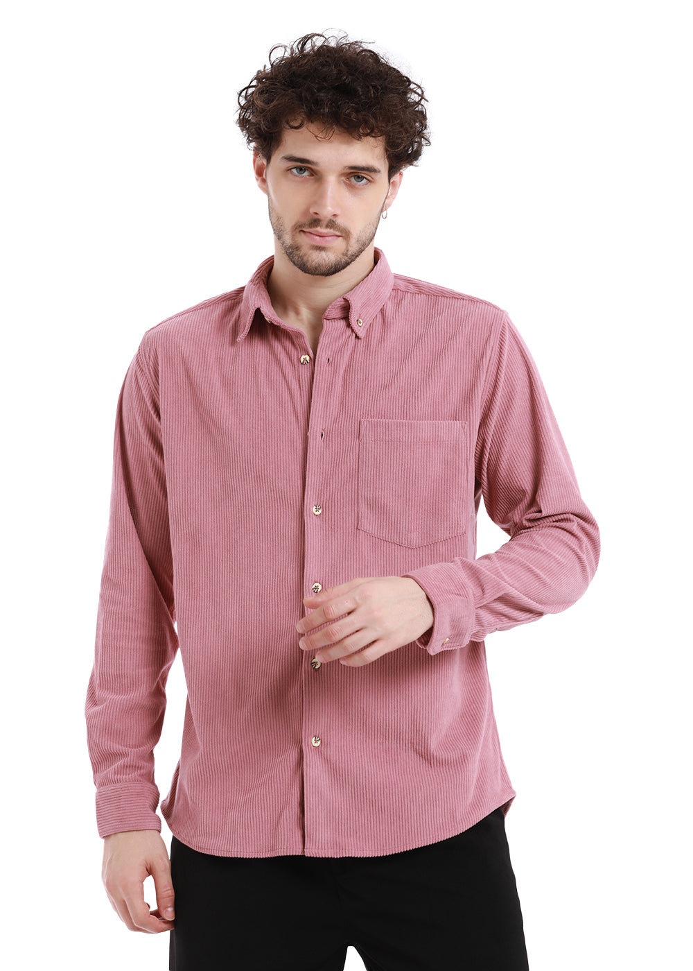 Carnation Pink Corduroy Shirt