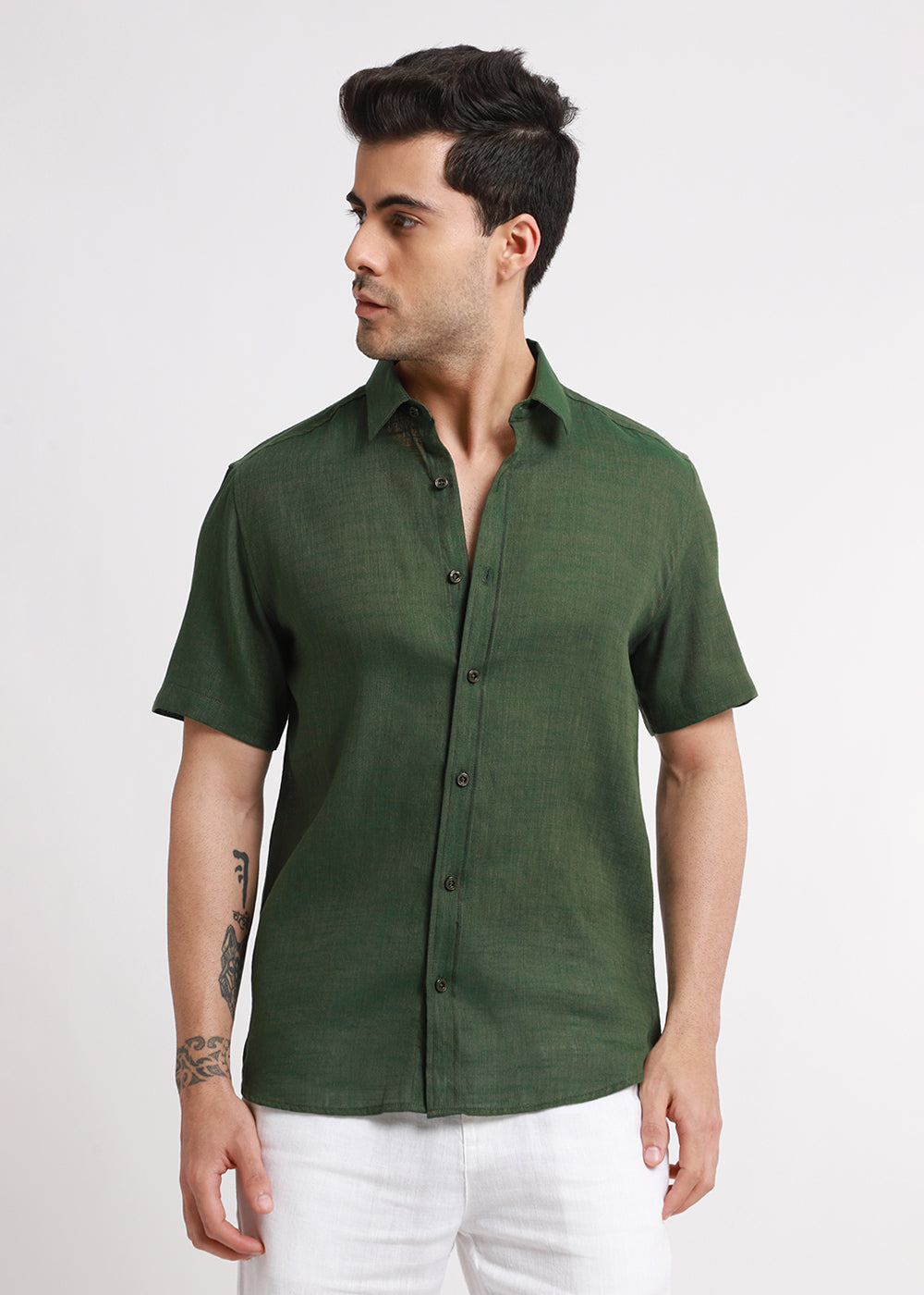 Get Batiste Green Linen shirt