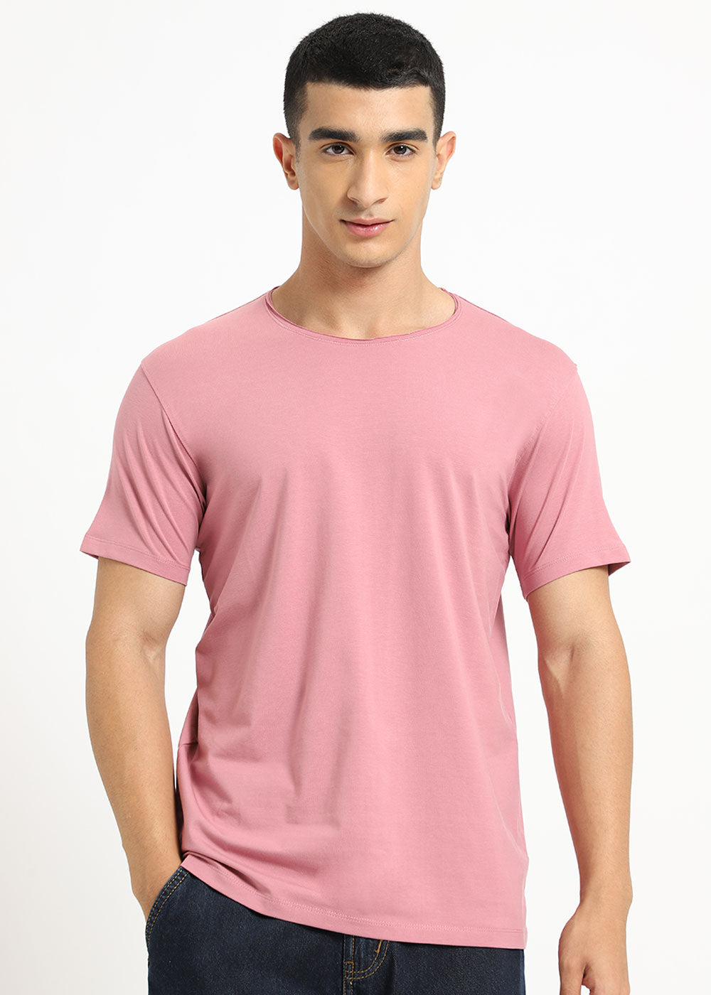 Pink Crew neck T-shirt