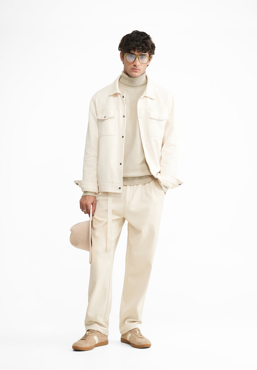 Beige Turtle-Neck Sweater