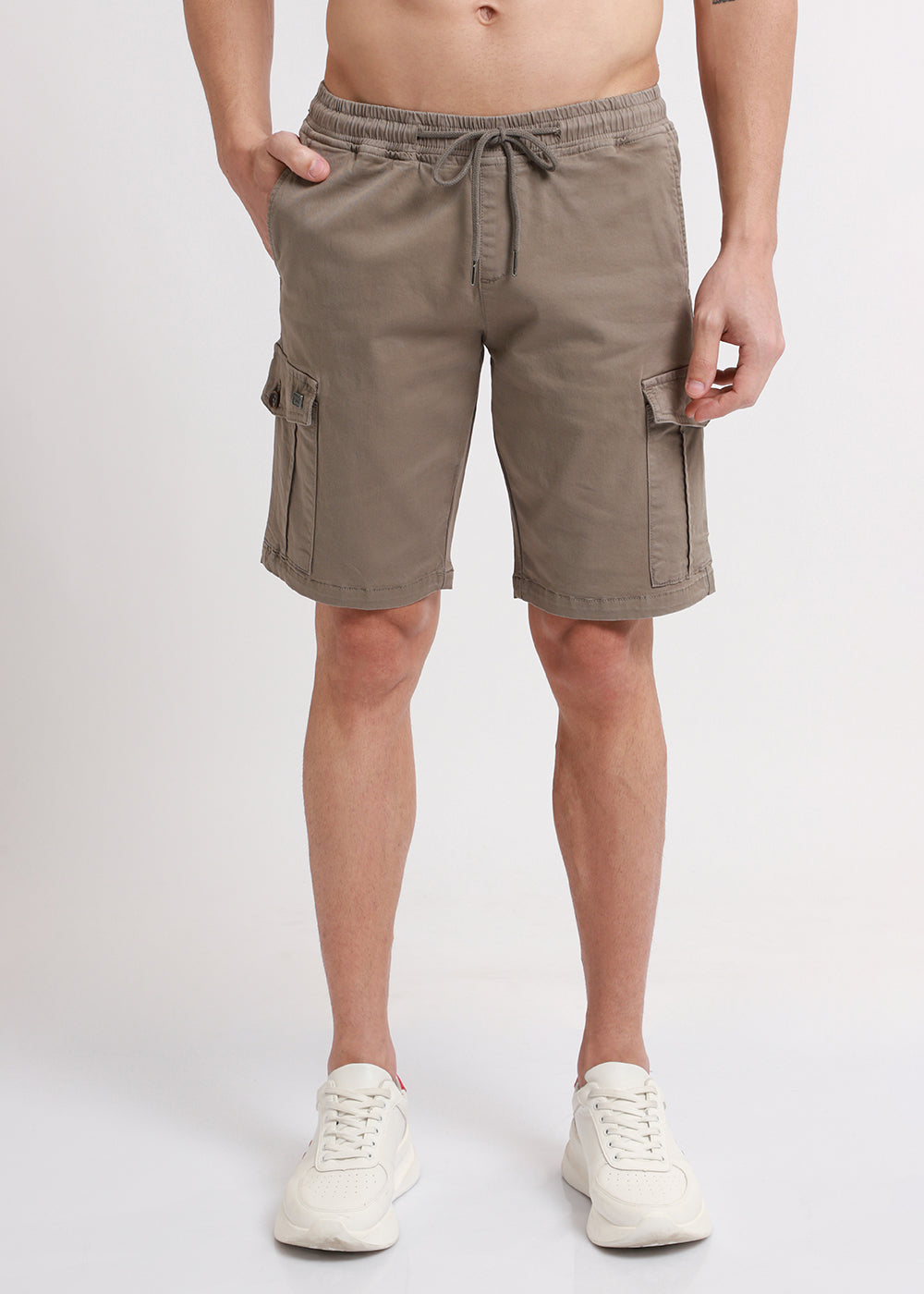 Brown Cotton Cargo shorts2