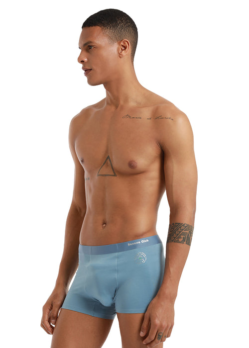 Soft blue low rise trunk