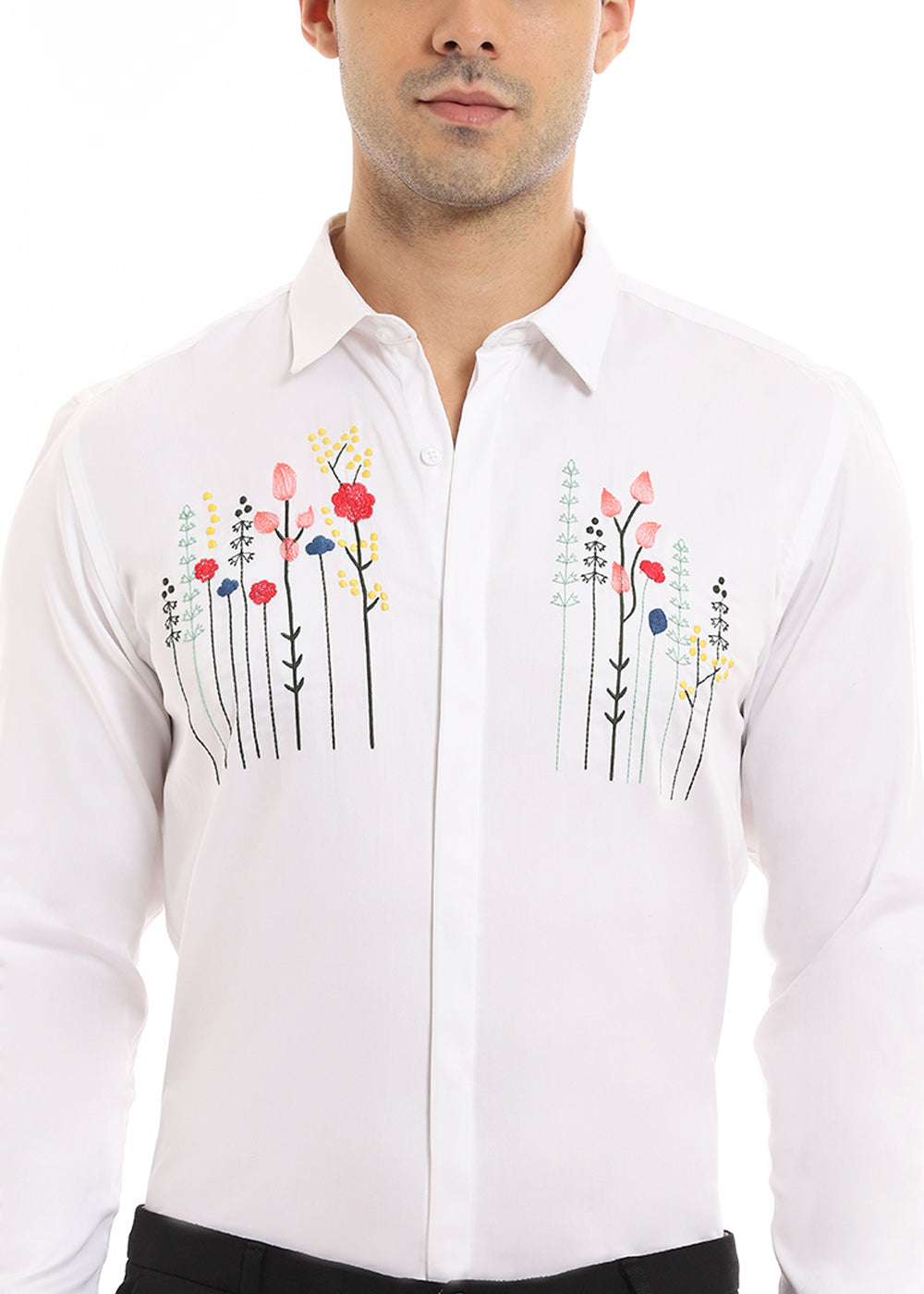 Get Floral Artistry White Shirt