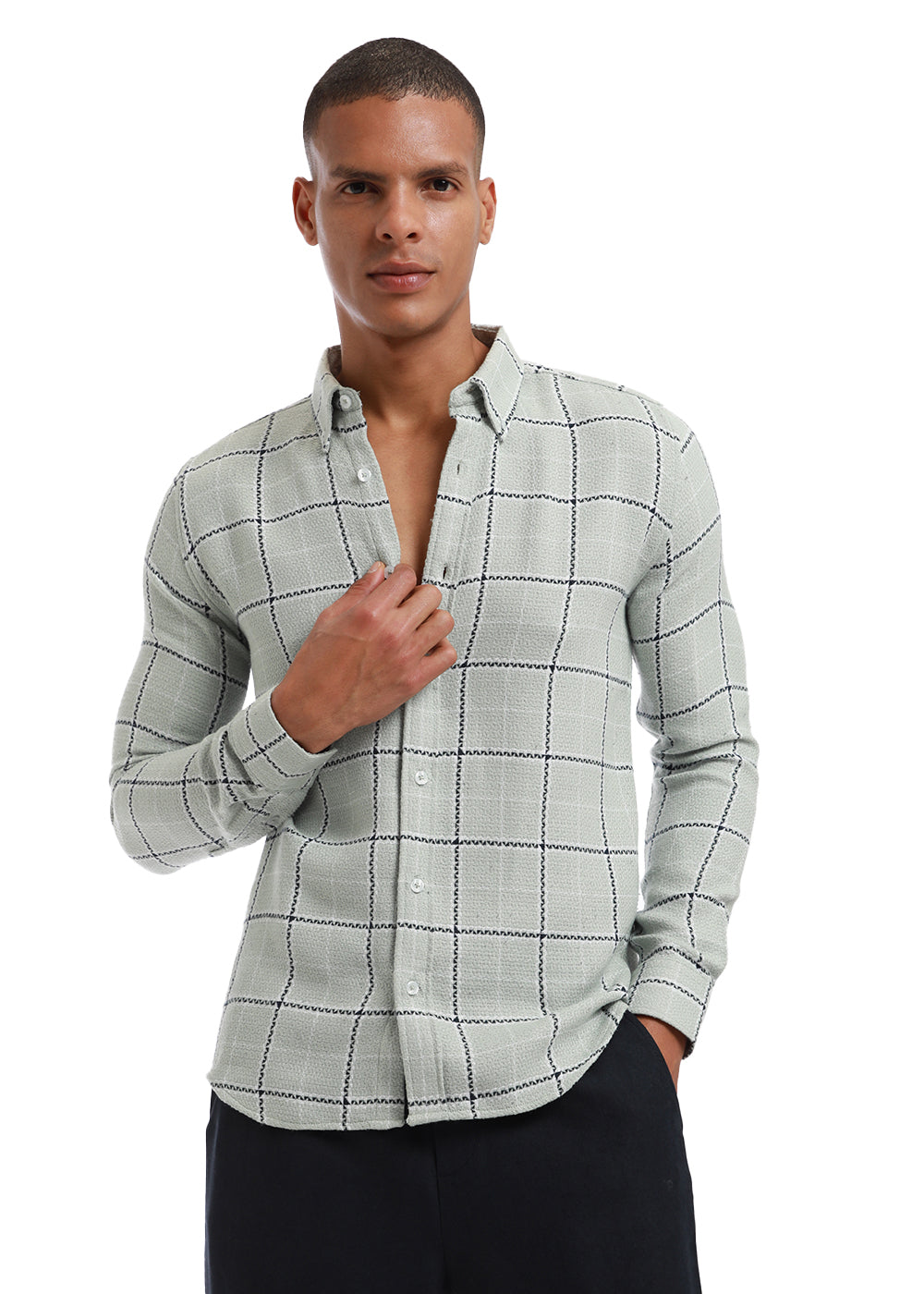 Widegrid Green Check shirt