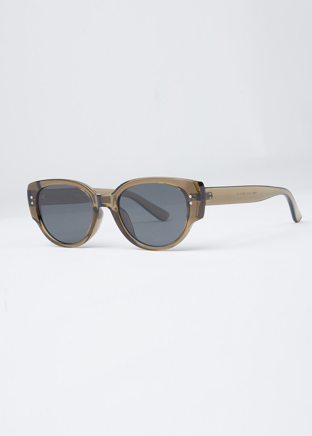 Brown Unisex Oval Sunglasses