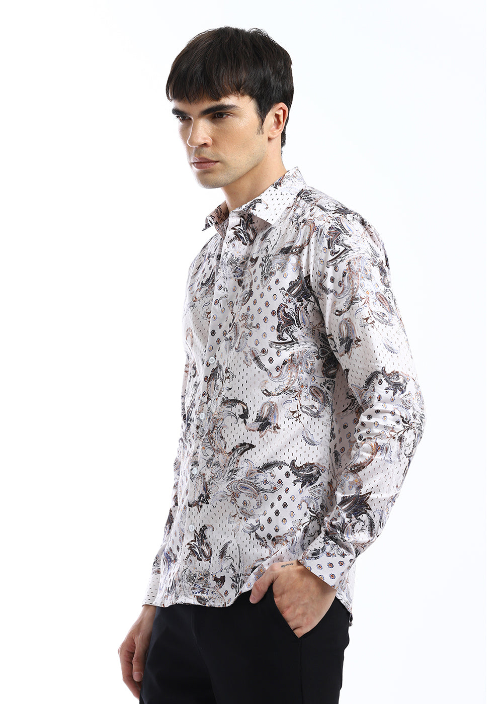 Retro Paisley Printed Shirt