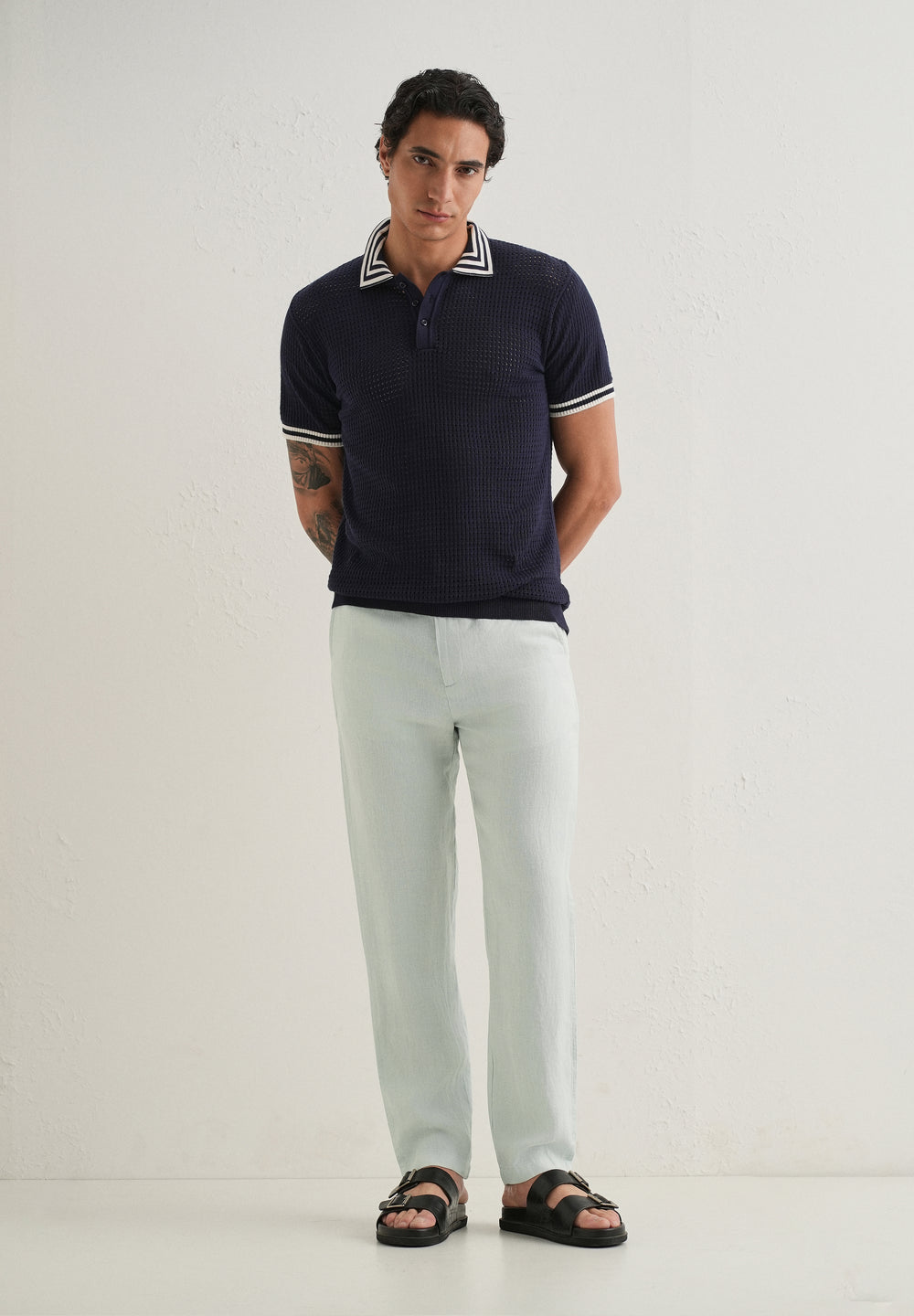 Pastel Blue Linen Pant