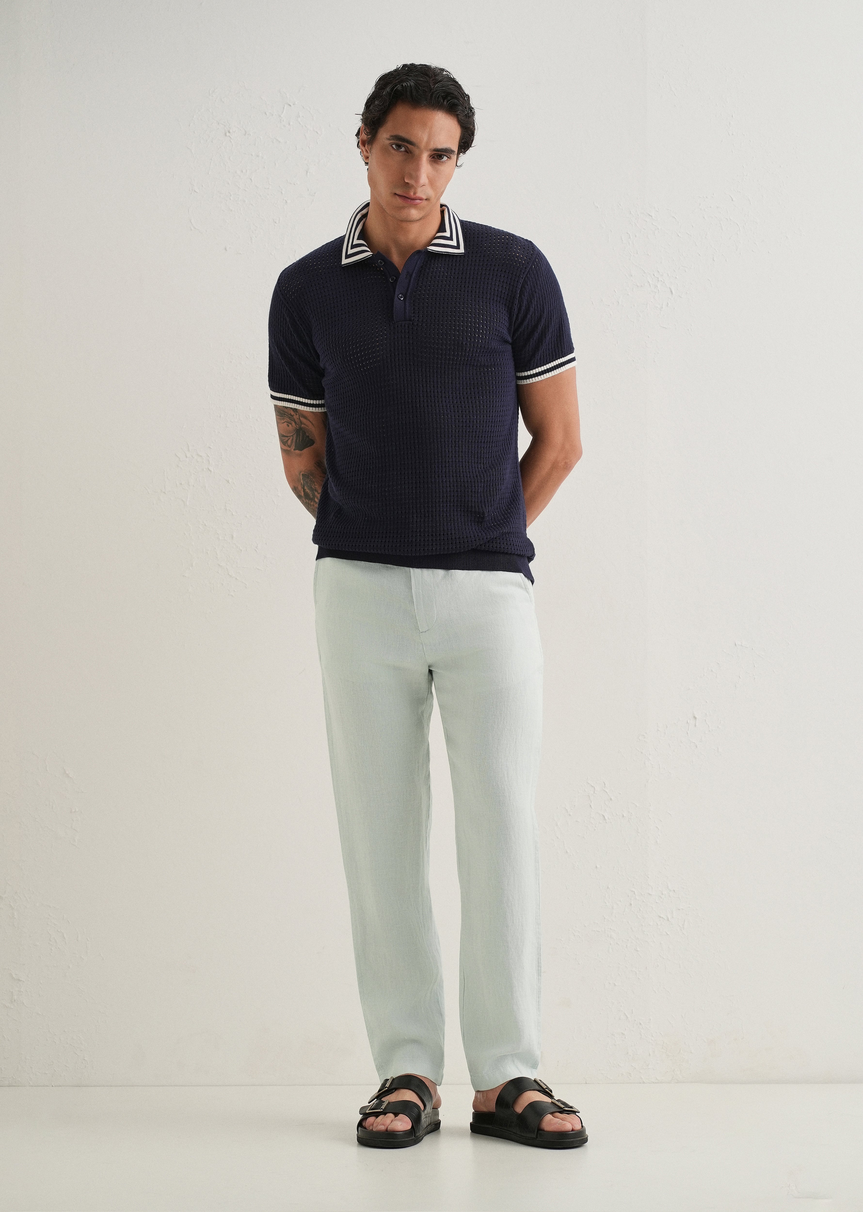 Pastel Blue Linen Pant