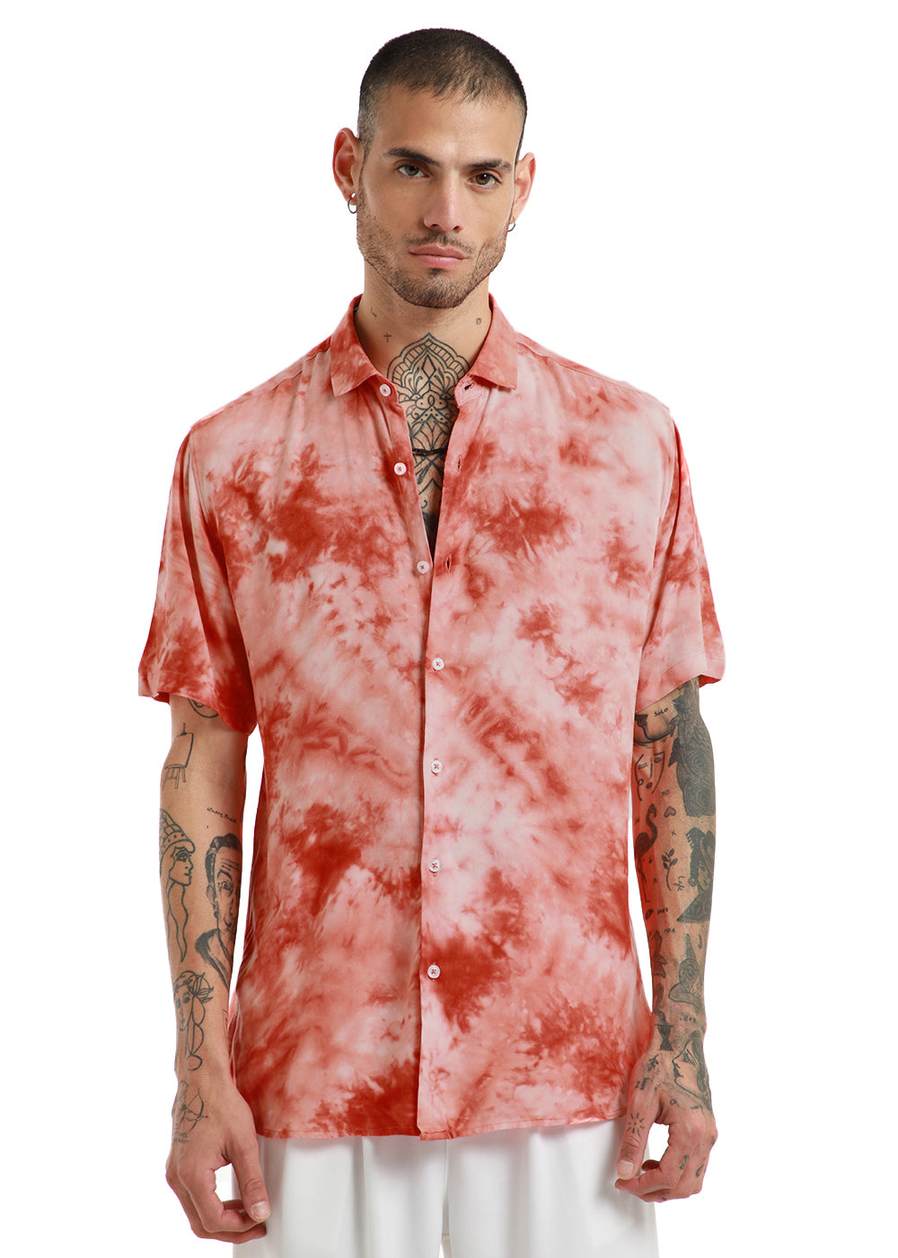 Scarlet Tie dye Half Sleeve Shirt