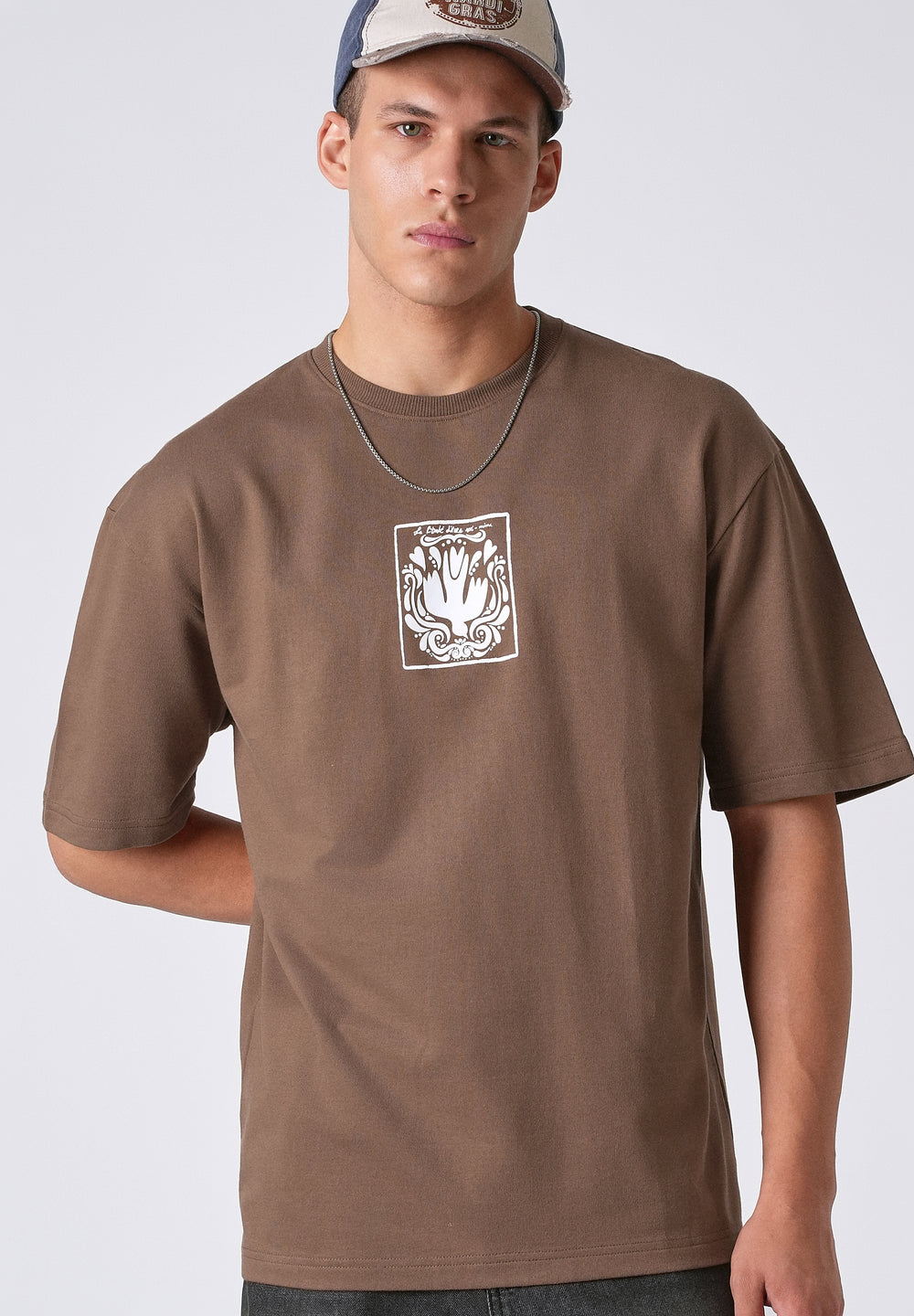 Wood Brown Oversized T-shirt