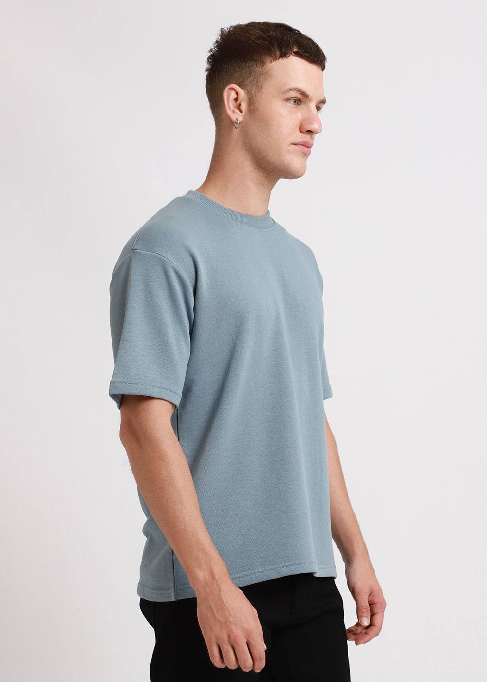 Ice Blue Oversized Basic T-shirt