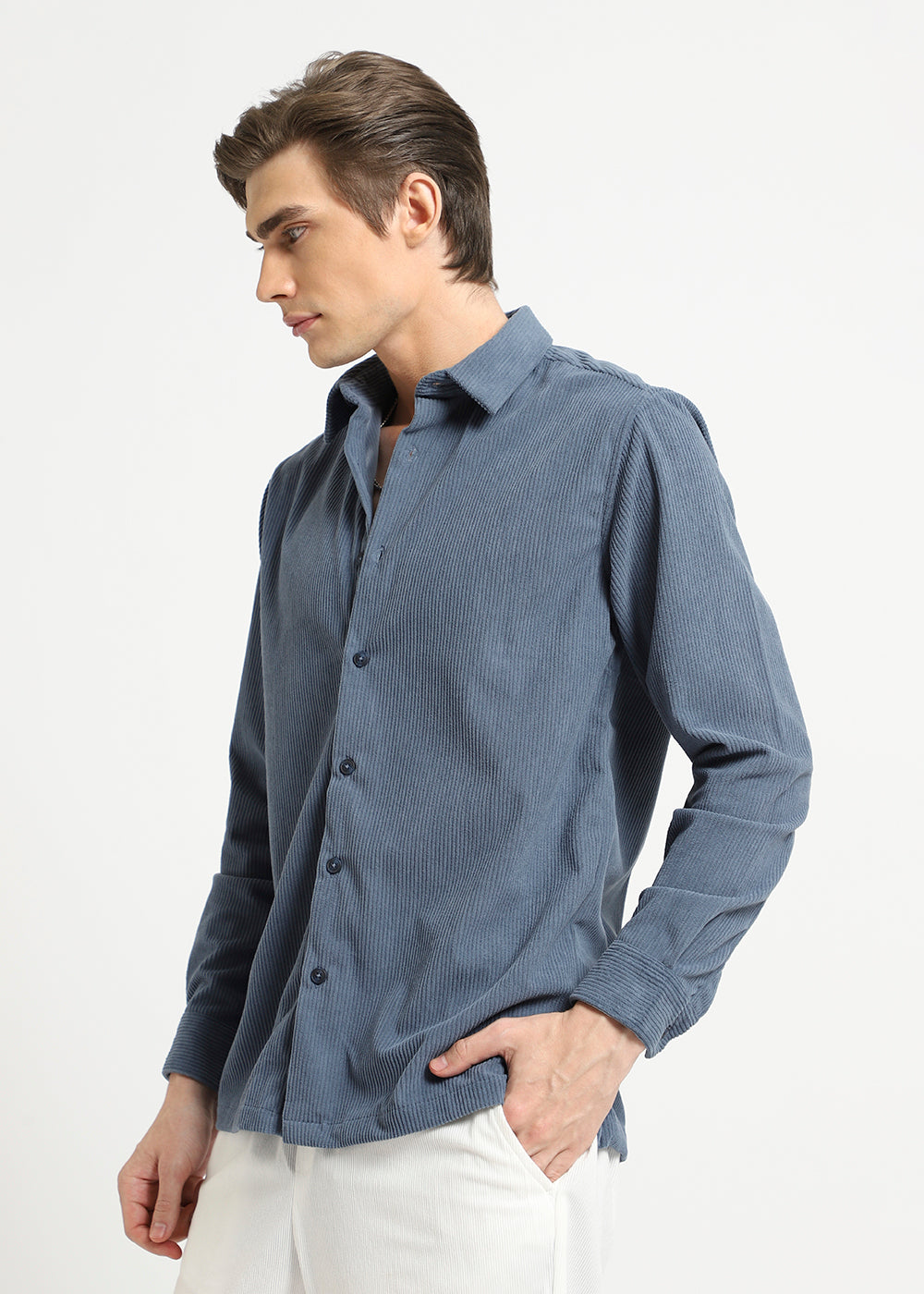 Pastel Blue Corduroy Shirt