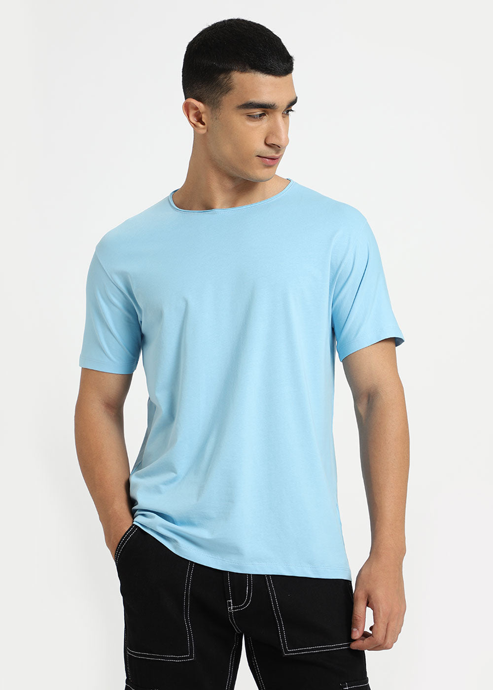 Light Blue Crew neck T-shirt